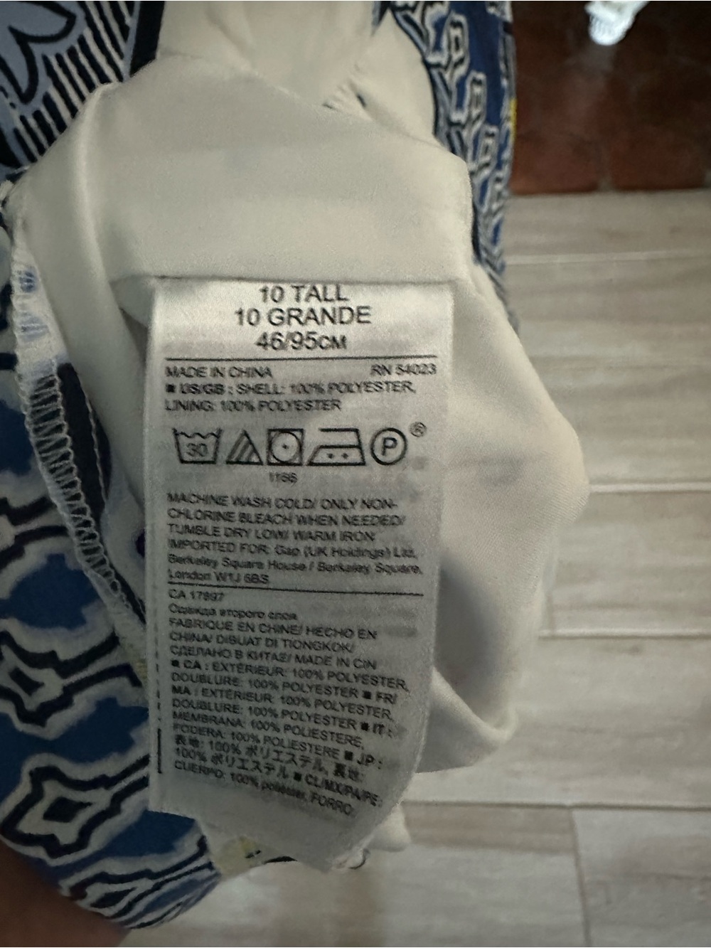 Banana Republic Navy, White & Yellow Printed Midi Dress - Picture 6 of 8